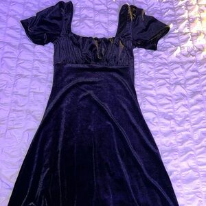 Divided Black Midi Dress